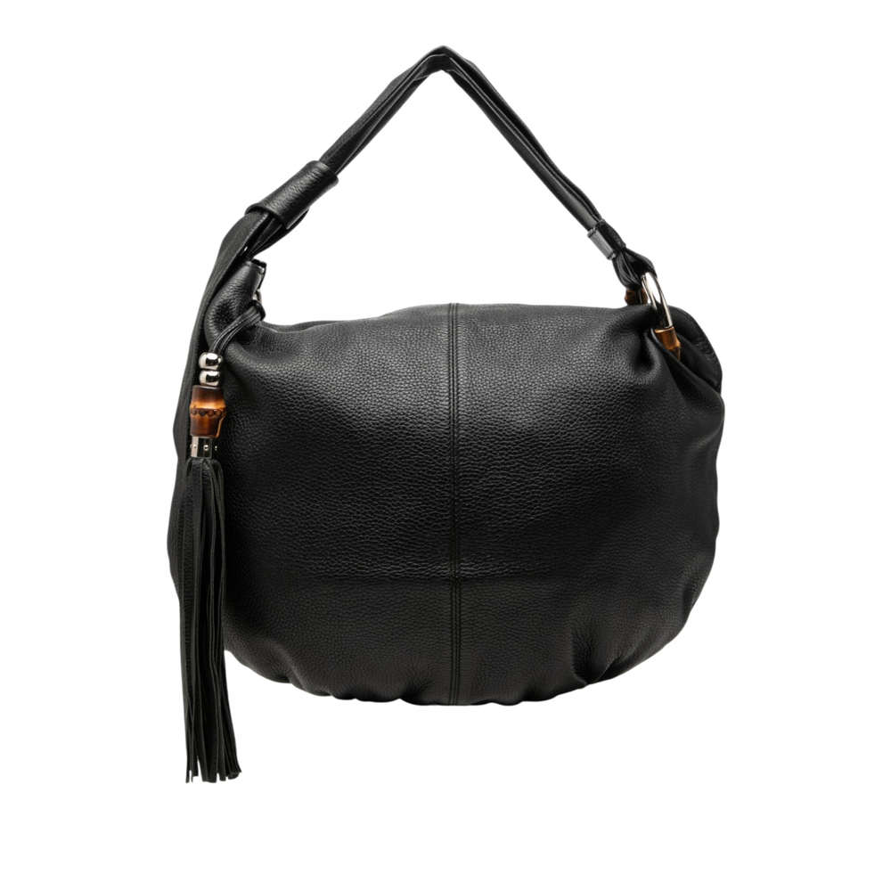 Pre-Loved Gucci Medium Calfskin Bamboo Jungle Hobo